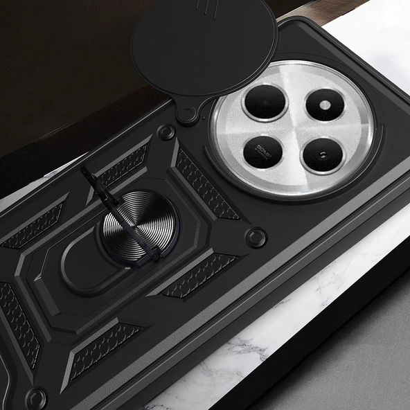 Xiaomi Redmi 14C 4G Kılıf Kamera Korumalı Zırh Tank Sürgülü Vega Kapak - 6