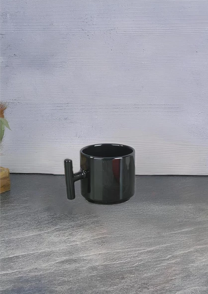 Çubuk Kulplu Seramik Kupa - Çay Kahve Bardağı - 220 ML - 3
