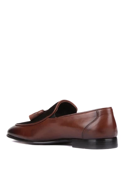 Shoetyle - Kahverengi Deri Püsküllü Erkek Klasik Ayakkabı 250-7610 - 4