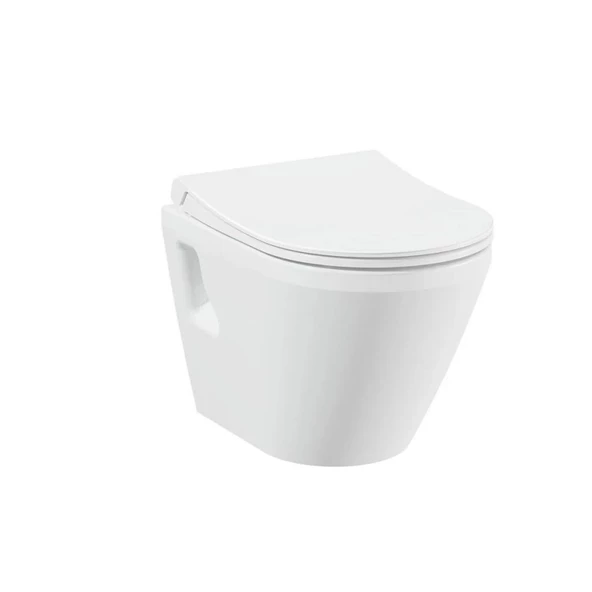 VitrA İntegra Rim-ex Kanalsız Asma Klozet + VitrA Slim Duroplast Klozet Kapağı 7062L003-0850 - Resim 2