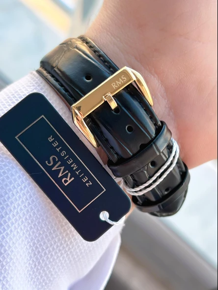 Romanson Deri Kordon Takvim Gösteren Kadran Tasarımlı 5Atm Suya Dayanıklı Erkek Kol Saati AG1317.12 - 4