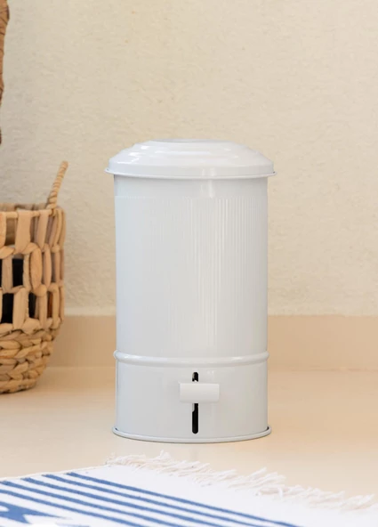 The Mia Stripe Mutfak ve Banyo Çöp Kovası Beyaz 5 Lt - 2