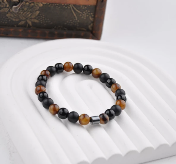 10 MM Onix Doğal Taş Unisex Bileklik - 1