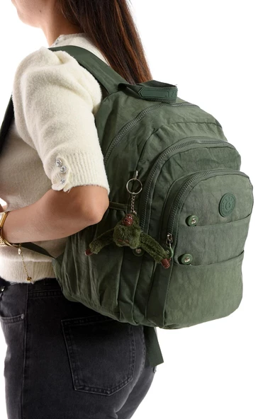 571 collections Ultra Hafif Çok Cepli Orta Boy Sırt Çantası Unisex Yeşil (Model: 571-4C) - Resim 2