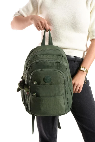 571 collections Ultra Hafif Çok Cepli Orta Boy Sırt Çantası Unisex Yeşil (Model: 571-4C) - Resim 3