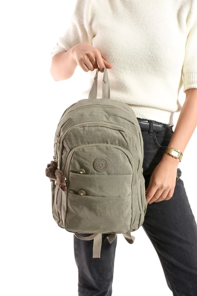 571 collections Ultra Hafif Çok Cepli Orta Boy Sırt Çantası Unisex Vizon (Model: 571-4C) - Resim 3