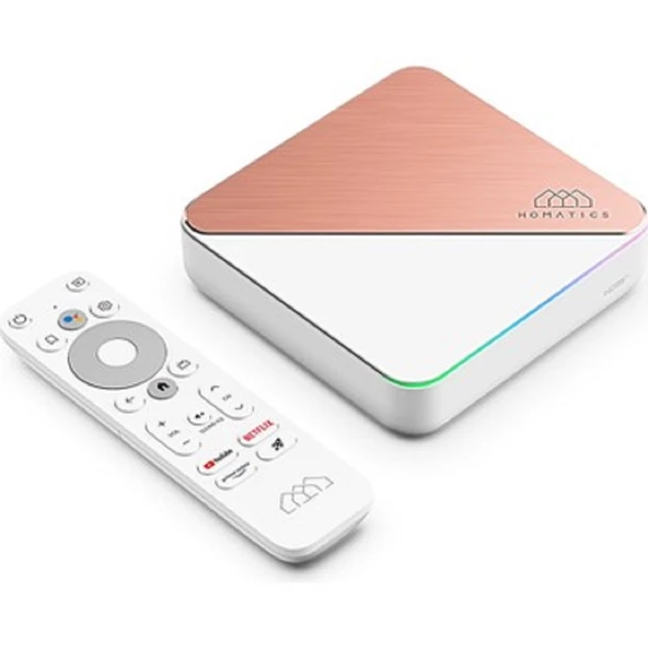 Homatics Box R 4k Plus Lisanslı Android Tv Box (4Gb Ram / 32Gb Depolama) + Type-c Dvbs2 Tuner