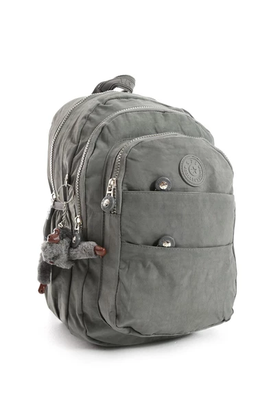 571 collections Ultra Hafif Çok Cepli Orta Boy Sırt Çantası Unisex Gri (Model: 571-4C) - Resim 4