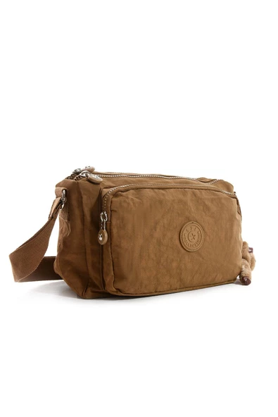 571 collections Çapraz Askılı Ultra Hafif Çok Cepli Bayan Omuz Çantası Taba (Model: 571-6O) - 4