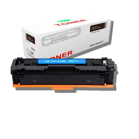 HP 207A-W2211 Mavi Çipsiz Muadil Toner | M255dw/M282nw/M255nw