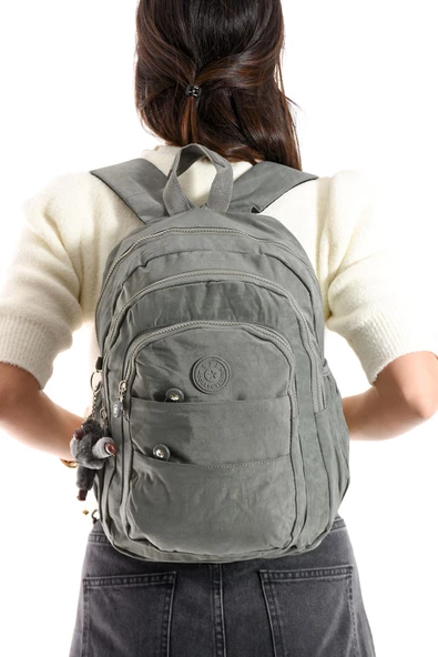 571 collections Ultra Hafif Çok Cepli Orta Boy Sırt Çantası Unisex Gri (Model: 571-4C) ürün görseli