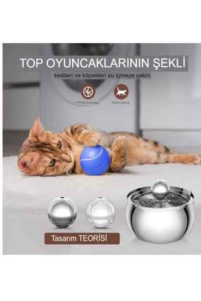 4 L  Paslanmaz Çelik Büyük Metal Kedi Köpek Için Otomatik Su Pınarı Su Çeşmesi Hareket Sensörlü - 6