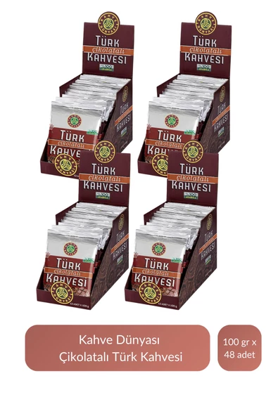 Kahve Dünyası Çikolatalı Türk Kahvesi 100 gr x 48 Adet