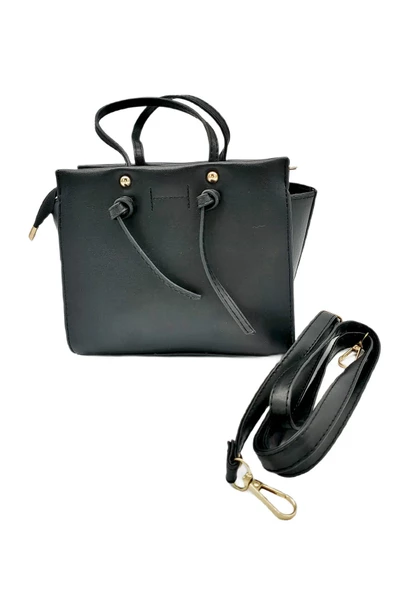 Nova Siyah Mini City Ayarlanabilir Askılı Kadın El Ve Omuz Çantası - Resim 3