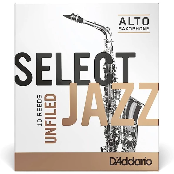 D\'Addario Woodwinds Select Jazz Unfiled Alto Saksafon Kamışı No:3 Soft