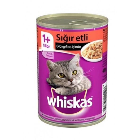 Whiskas Sığır Etli Konserve Kedi Maması 400 Gr.