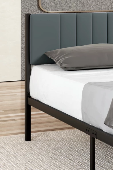 Lotus Metal Karyola 160x200 cm Antrasit Renk - 3