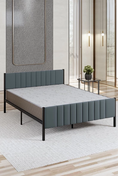 Lotus Metal Karyola 160x200 cm Antrasit Renk - 5