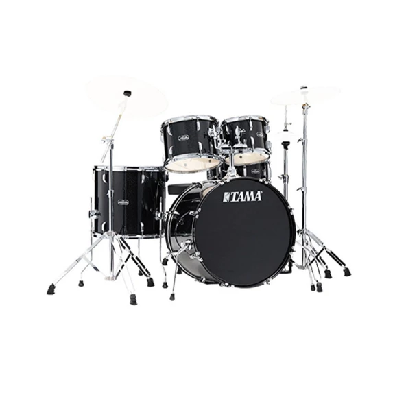 TAMA ST50H6-BNS Stagestar Black Night Sparkle 5 Parça (20B/10T/12T/14F/14S) Aksamlı Akustik Davul Seti