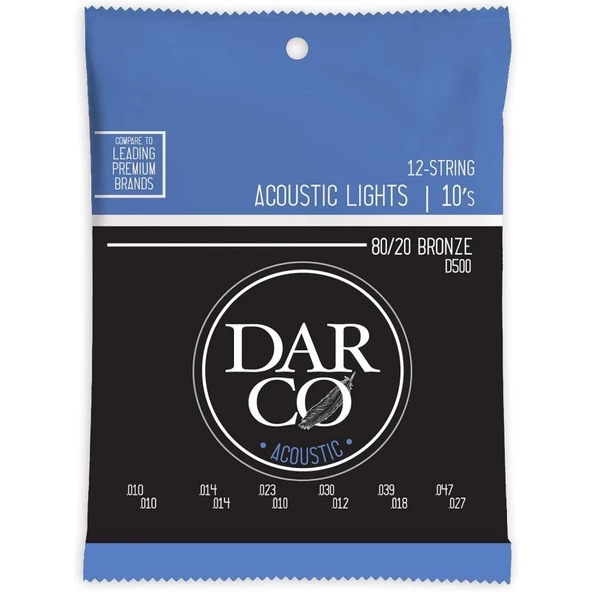 Martin Co Darco D500 80/20 Bronze 12 Telli Akustik Gitar Teli Light 10-47