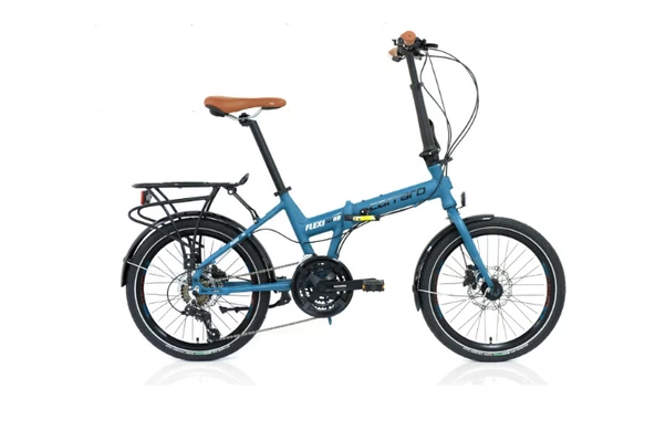 20J CARRARO FLEXİ 121 HD KATLANIR BİSİKLET - MAT PETROL YEŞİLİ SİYAH KAHVE