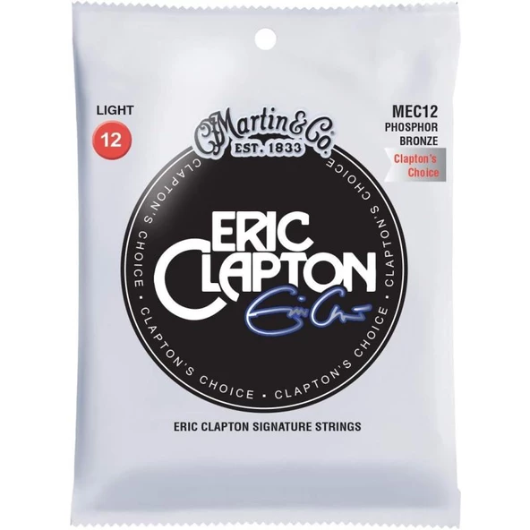 Martin Co MEC12 Clapton's Choice Phosphor Bronze Akustik Gitar Teli Light 12-54