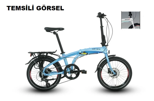 20J CARRARO FLEXI 108 HD KATLANIR BİSİKLET - GÜMÜŞ TURKUAZ KIRMIZI