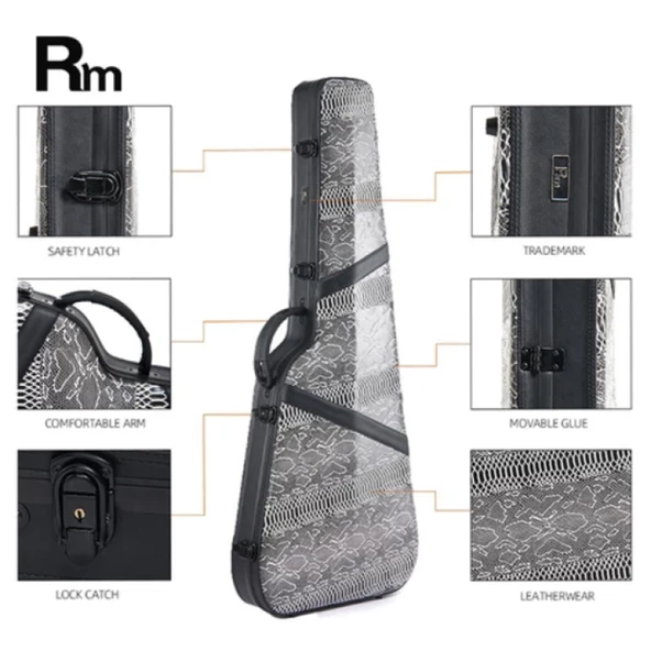 Real Mission Venüs fiberglas Elektro Gitar Hardcase - Resim 2