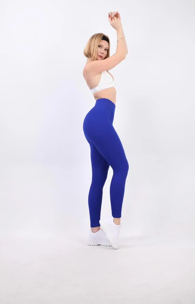 Kadın Yüksek Bel Ribanalı Toparlayıcı Fitness Tayt 16433 0028-25 - 3