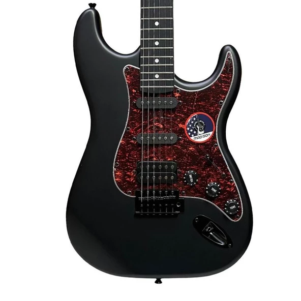 Madison MEG-2BKS Mat Siyah Elektro Gitar ürün görseli 1