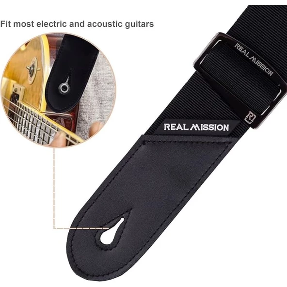 Real Mission Amanda Gray Gitar Askısı - Resim 3