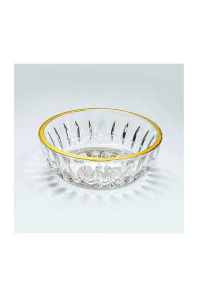 Elif Altın Yaldızlı 6 Parça Cam Lokumluk - Resim 2