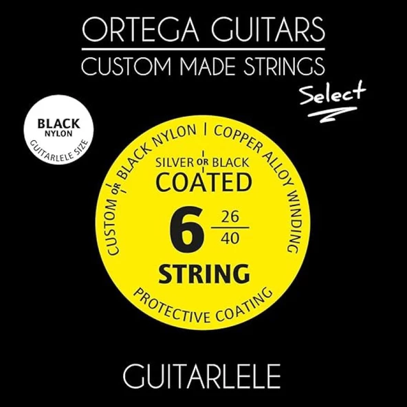 Ortega GTLSBK Black Nylon Select Guitarlele Teli (026/.040) ürün görseli