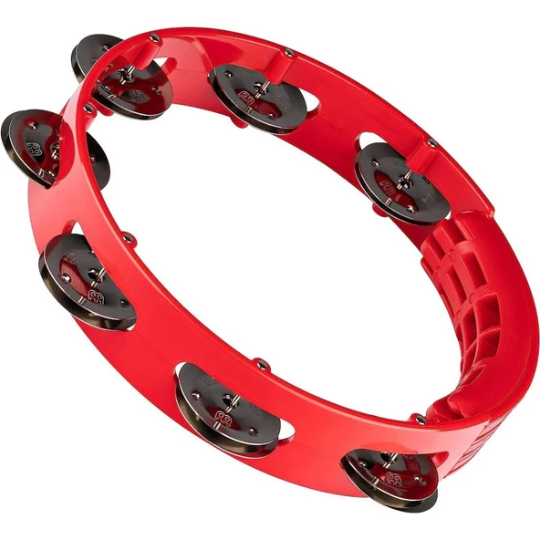 Meinl HTT8R Stainless Steel Jingle 1-Row 8\" Tour Tamburin (Kırmızı)