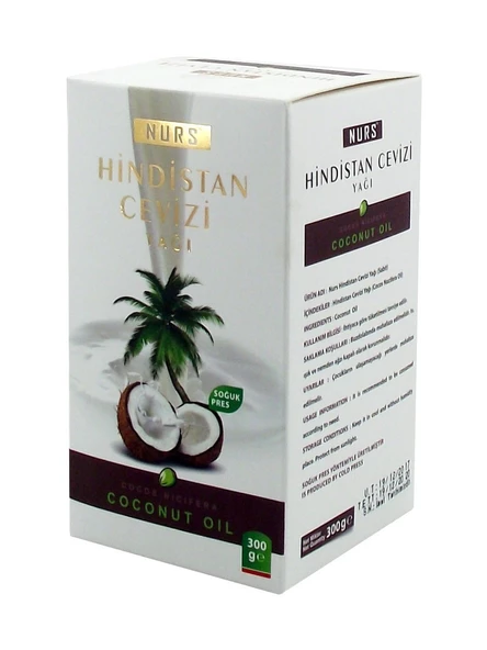 Hindistan Cevizi Yağı 300 gr %100 Saf Soğuk Sıkım