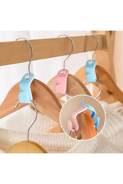 Askı Çoğaltıcı Çok Amaçlı Pratik Düzenleyici Kıyafet Askı Çoğaltma Klips 10 Adet - 2