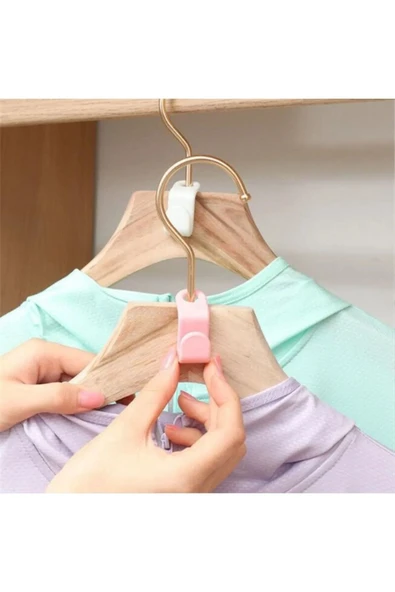 Askı Çoğaltıcı Çok Amaçlı Pratik Düzenleyici Kıyafet Askı Çoğaltma Klips 10 Adet - 3
