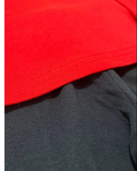 Baskılı Pamuk Erkek Çocuk Yeni Yıl Pijama Takımı (Merry Christmas) - 5