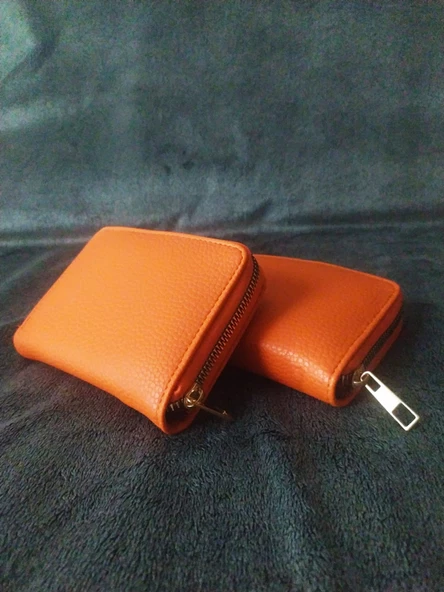 Turuncu Renk Cüzdan - orta (13,5 * 9,5 cm) - 4
