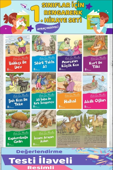 1.Sınıf Okumayı Sevdiren 10 lu Hikaye Seti 9 (16 sayfa) ürün görseli 1