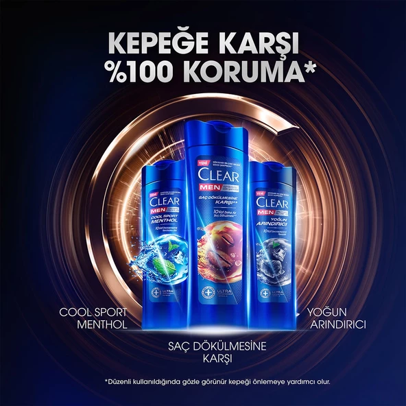 Clear Men Kepeğe Karşı Etkili Şampuan Saç Dökülmesine Karşı 350 Ml - 10
