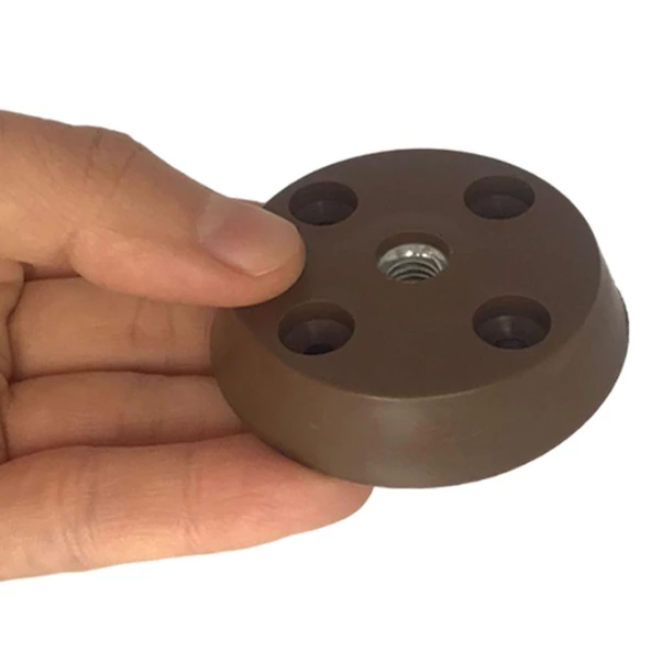 8 Adet Düz Ayak Tabanı Kahverengi Mobilya Masa Sehpa Ayağı Bağlantı Aparatı Plastik - 3