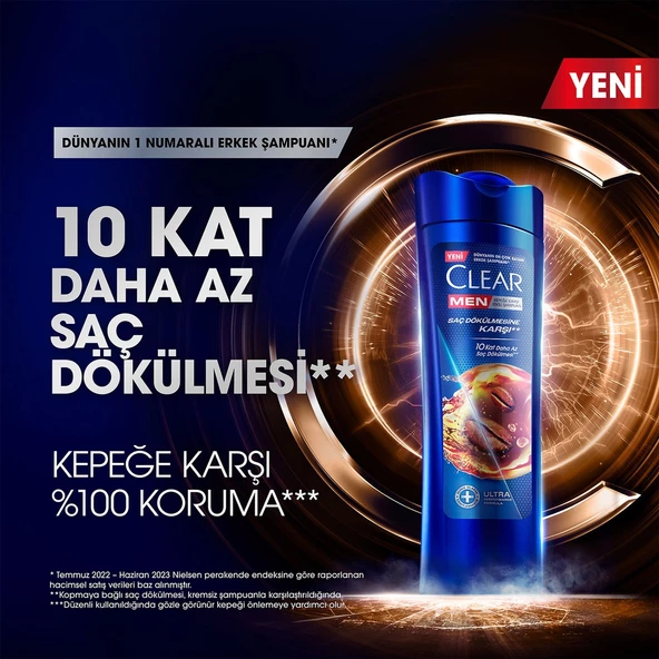 Clear Men Kepeğe Karşı Etkili Şampuan Saç Dökülmesine Karşı 350 Ml - 3