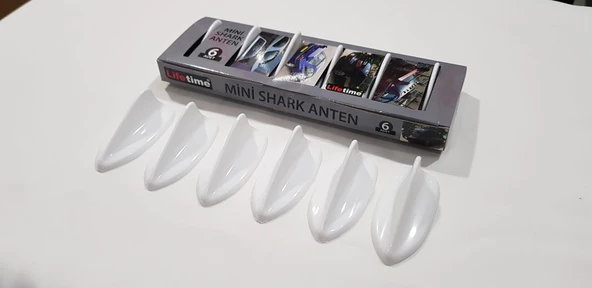 Uyumlu Mini Shark Balina Anten Seti 6 Lı Balık Sırtı Süs Anten Beyaz