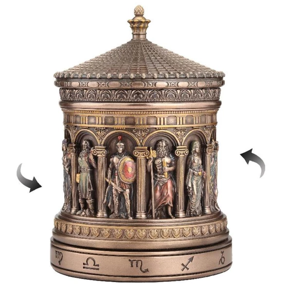 Veronese Serisi-Wise Mücevher Kutusu-YUNAN MİT TAKI KUTUSU-11x11x16,5 CM-JWU78303A4 ürün görseli