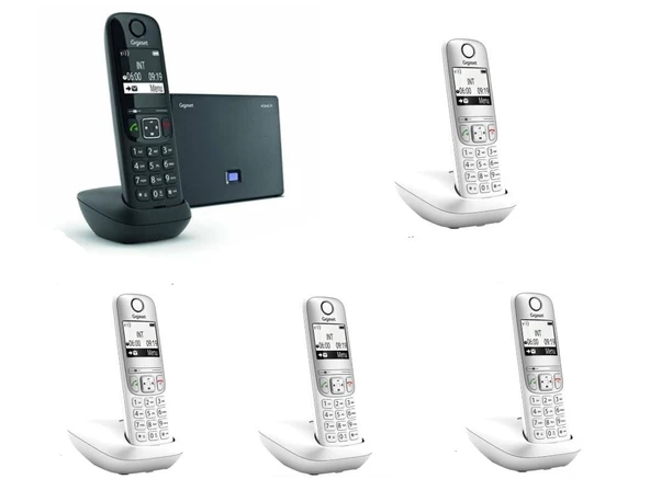 Gigaset Analog & Ip 5 Dahili Dect Telsiz Kablosuz Telefon Santrali Beyaz