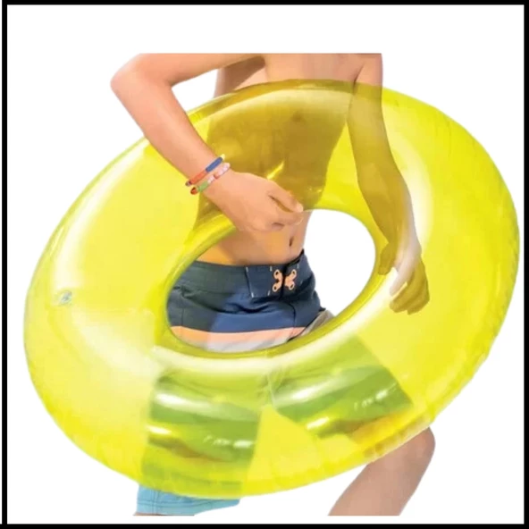 Uyguna-Yakala Şeffaf Çocuk Yüzme Simidi Yeşil-MİTL.042