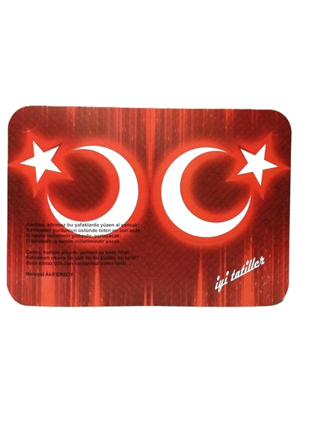 Karne Kabı Türk Bayraklı - İSTİKLAL MARŞI - 4