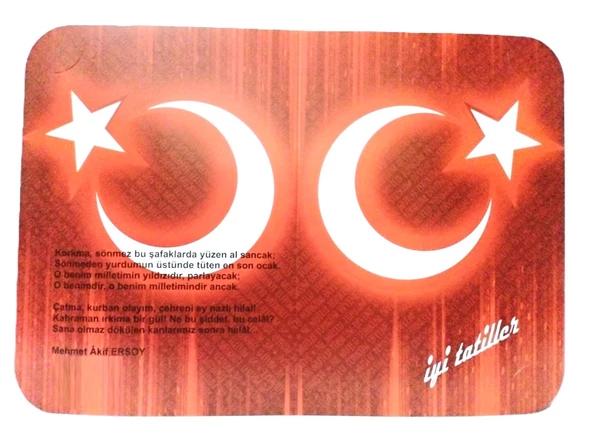 Karne Kabı Türk Bayraklı - İSTİKLAL MARŞI - 2