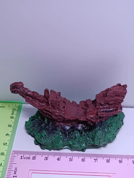 Netx Batık Kayık Kaya Üstünde 10x5,5x5 cm  Mini Akvaryum Dekoru - 3